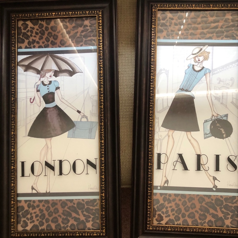 Wall Decor London and Paris DUO